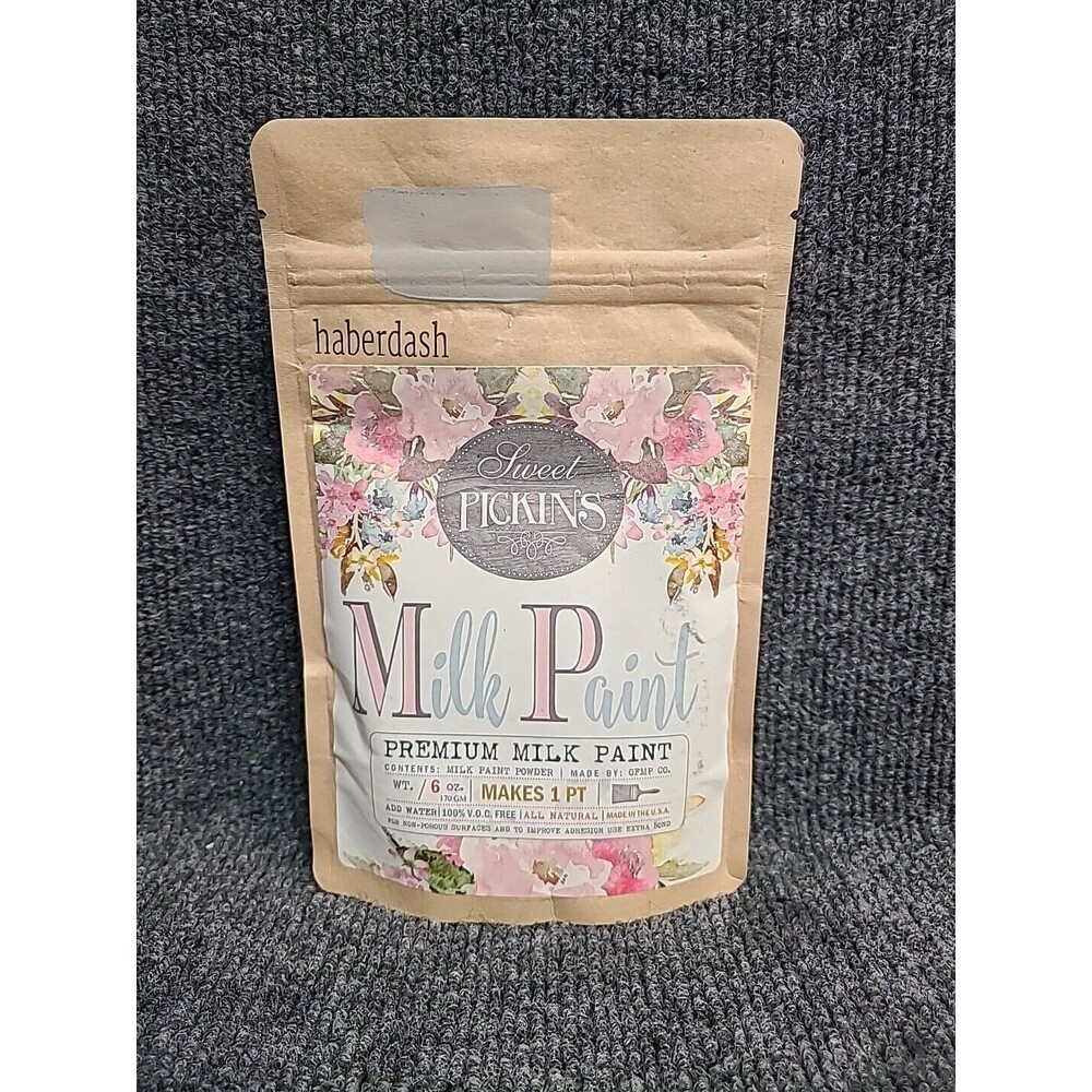 NEW Sweet Pickins Milk Paint  6 Oz (Makes 1 Pint) Haberdash Grey